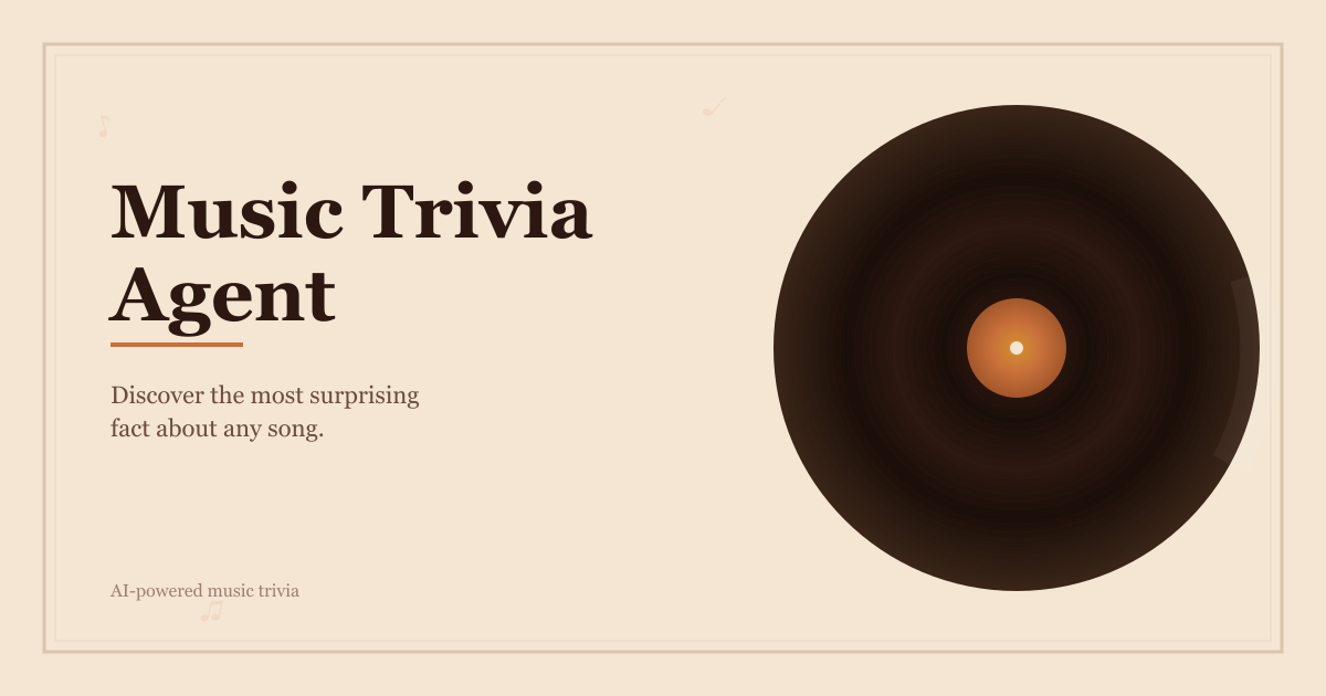 Music Trivia Agent interface